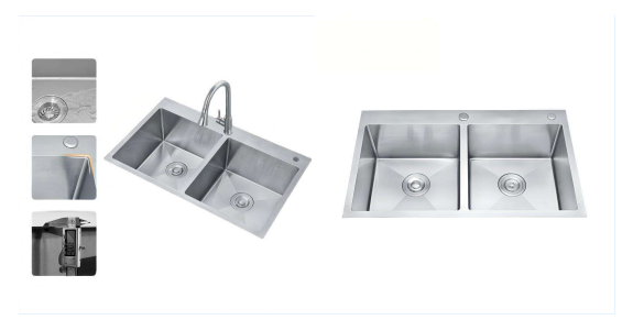 Dual bowl basin sink